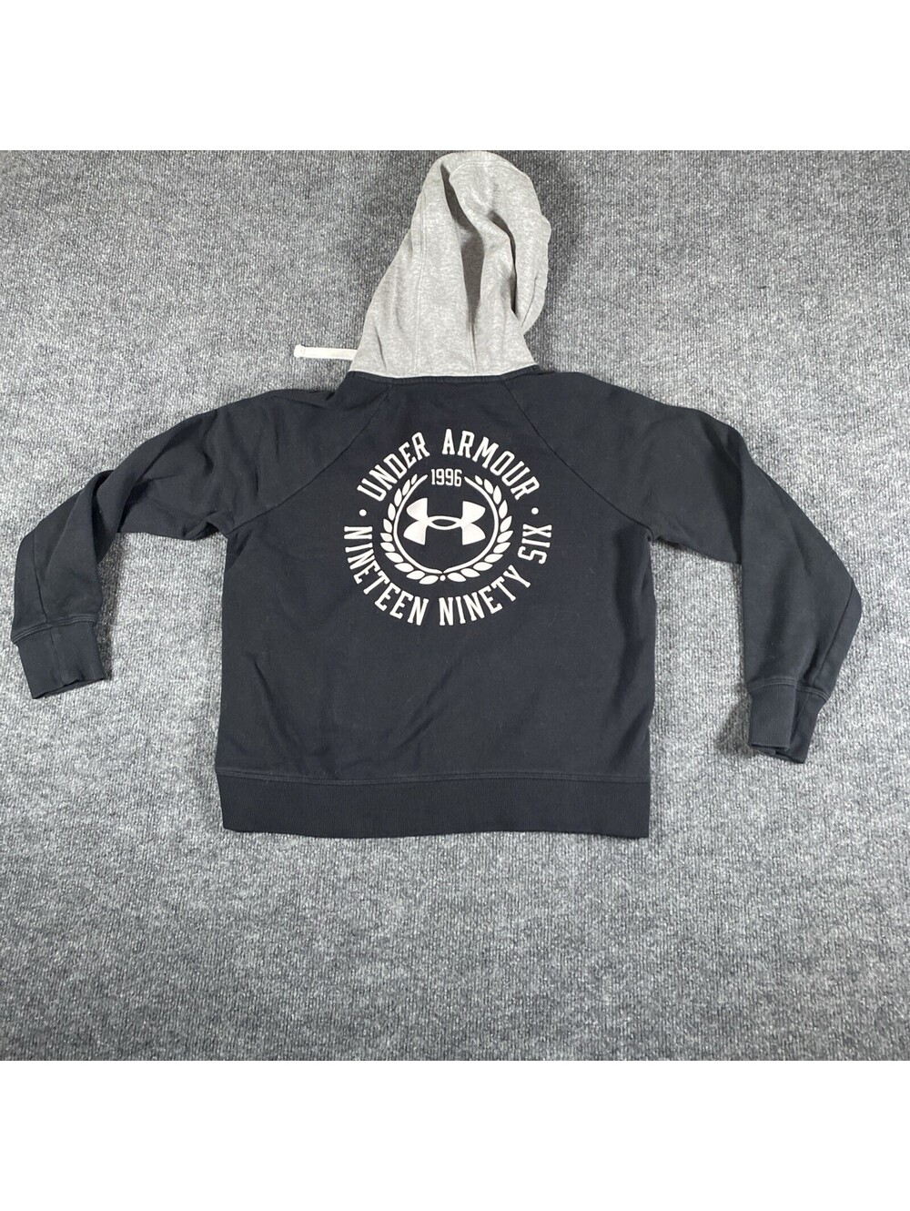Under Armour Hoodie Black Grey Size Small Petite